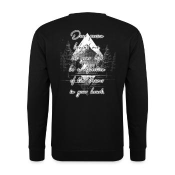 Saying for the Person Behind You Dreams Goals - Unisex Sweatshirt - black - Back - Alina (178cm)