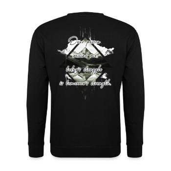 Dire pour la personne derrière vous Force Dire - Sweat-shirt Unisexe - noir - Dos - Alina (178cm)
