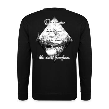 Saying for the Person Behind You Goodness Changed - Unisex Sweatshirt - black - Back - Alina (178cm)