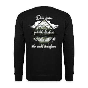Saying for the Person Behind You Goodness Changed - Unisex Sweatshirt - black - Back - Alina (178cm)