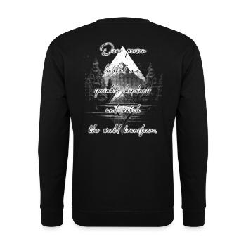 Saying for the Person Behind You Goodness Changed - Unisex Sweatshirt - black - Back - Alina (178cm)