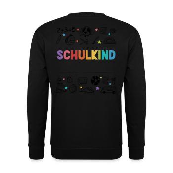 Schulkind Personalisierbar Name Schule Geschenk - Unisex Pullover - Schwarz - Hinten - Michal (187cm)