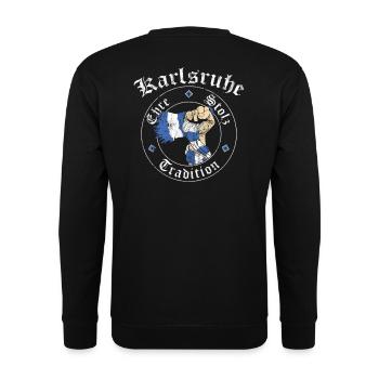 Karlsruhe Ehre Stolz Tradition No II - Unisex Pullover - Schwarz - Hinten - Michal (187cm)