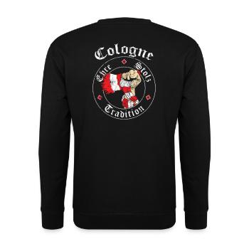 Cologne Ehre Stolz Tradition No II - Unisex Pullover - Schwarz - Hinten - Michal (187cm)