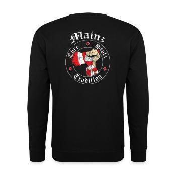 Mainz Ehre Stolz Tradition No II - Unisex Pullover - Schwarz - Hinten - Michal (187cm)