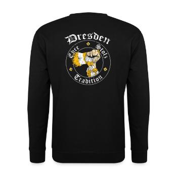Dresden Ehre Stolz Tradition No II - Unisex Pullover - Schwarz - Hinten - Michal (187cm)