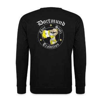 Dortmund Ehre Stolz Tradition No II - Unisex Pullover - Schwarz - Hinten - Alina (178cm)