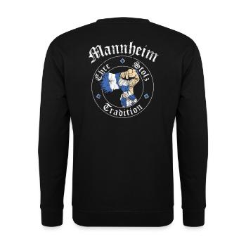 Mannheim Ehre Stolz Tradition No II - Unisex Pullover - Schwarz - Hinten - Michal (187cm)