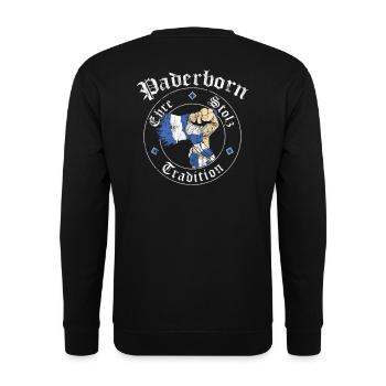 Paderborn Ehre Stolz Tradition No II - Unisex Pullover - Schwarz - Hinten - Alina (178cm)