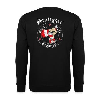 Stuttgart Ehre Stolz Tradition No II - Unisex Pullover - Schwarz - Hinten - Michal (187cm)