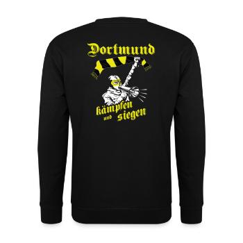 Dortmund kämpfen und siegen No II - Unisex Pullover - Schwarz - Hinten - Michal (187cm)