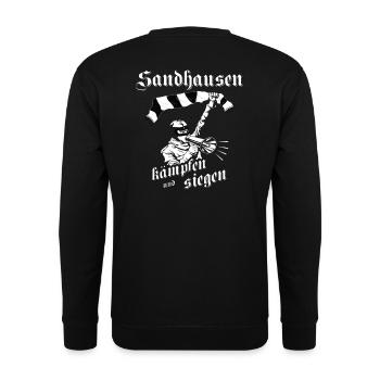 Sandhausen kämpfen und siegen No II - Unisex Pullover - Schwarz - Hinten - Alina (178cm)
