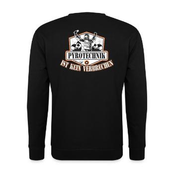 Pyrotechnik ist kein Verbrechen – Ultra Style - Unisex Pullover - Schwarz - Hinten - Alina (178cm)