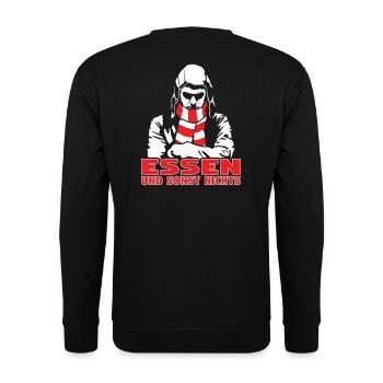 Essen und sonst nichts - Unisex Pullover - Schwarz - Hinten - Michal (187cm)