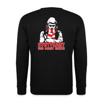 Stuttgart und sonst nichts - Unisex Pullover - Schwarz - Hinten - Alina (178cm)