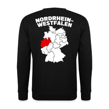 Bundesland Nordrhein-Westfalen - Unisex Pullover - Schwarz - Hinten - Alina (178cm)