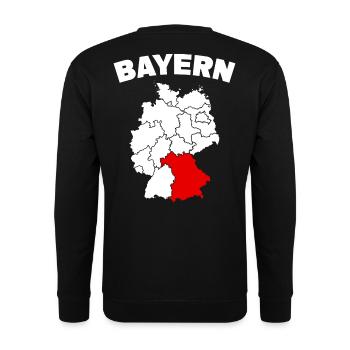 Bundesland Freistaat Bayern - Unisex Pullover - Schwarz - Hinten - Alina (178cm)