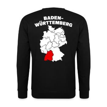 Bundesland Baden-Württemberg - Unisex Pullover - Schwarz - Hinten - Alina (178cm)