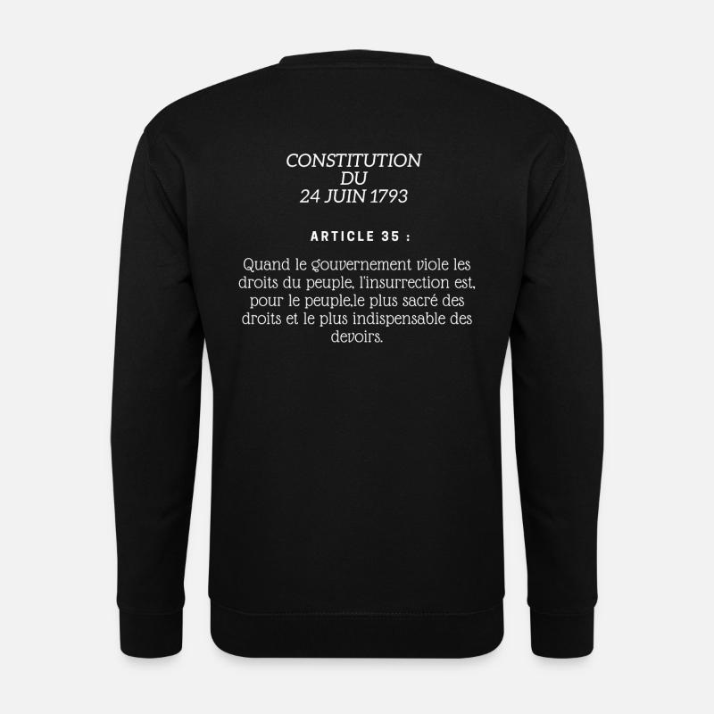 Constitution 24 juin 1793 - Sweat-shirt Unisexe - noir