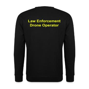 Law Enforcement Drone Operator - Unisex Sweatshirt - black - Back - Alina (178cm)