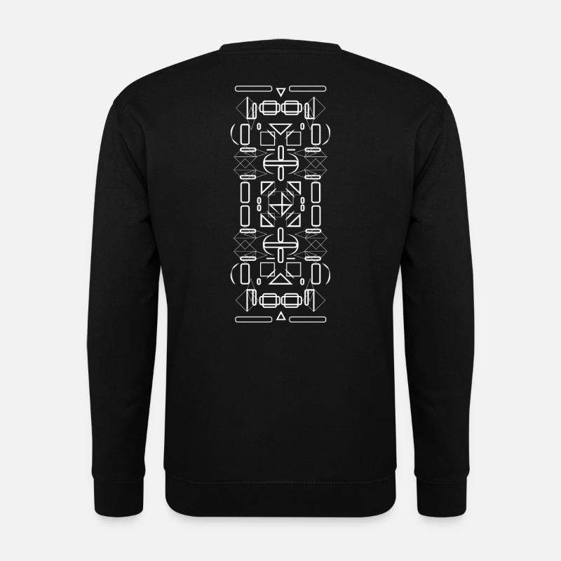Geometrie vertikal abstrakt - Unisex Pullover - Schwarz