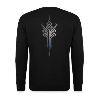 Nœud celtique Signe de symbole de croix viking - Sweat-shirt Unisexe - noir - Dos - Alina (178cm)