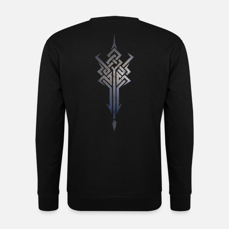 Keltischer Knoten Wikinger Kreuz Symbol Zeichen - Unisex Pullover - Schwarz