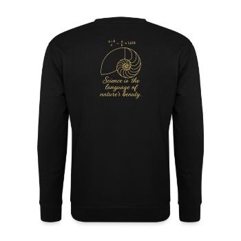 Shell of Fibonacci - Unisex Pullover - Schwarz - Hinten - Alina (178cm)