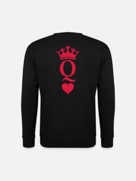 QUEEN CROWN HEART - Unisex Sweatshirt - black