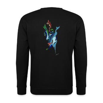 Richard - streetwear, style décontracté, funsport - Sweat-shirt Unisexe - noir - Dos - Alina (178cm)
