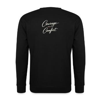Mut vor Trost - Unisex Pullover - Schwarz - Hinten - Alina (178cm)