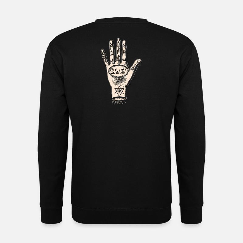 Handzeichnung im Tarot-Stil - Unisex Pullover - Schwarz