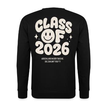 Abschluss 2026 - die Zukunft ruft! - Unisex Pullover - Schwarz - Hinten - Alina (178cm)