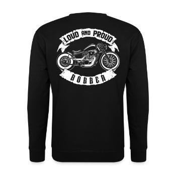 Loud and Proud Bobber - Unisex Sweatshirt - black - Back - Alina (178cm)