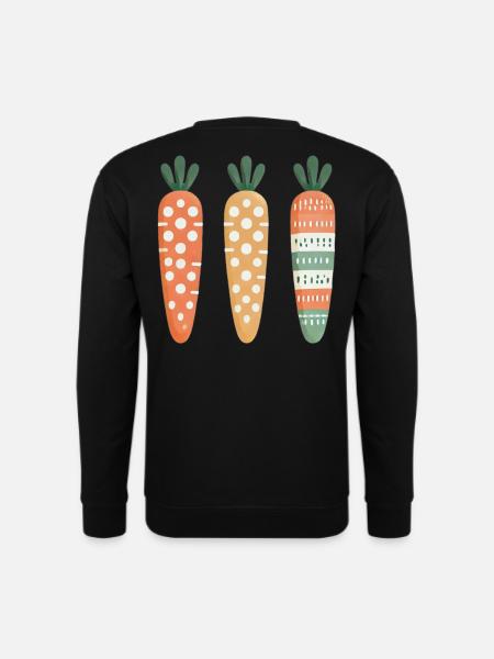 Cute Carrot Pattern Easter Joy - Unisex Sweatshirt - black