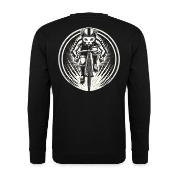 Chat sportif sur le vélo pour les amateurs de vélo de route - Sweat-shirt Unisexe - noir - Dos - Alina (178cm)
