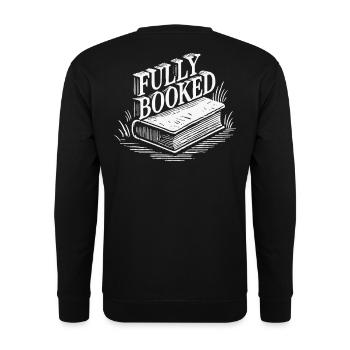 Retro book design for book lover and bookworm - Unisex Sweatshirt - black - Back - Alina (178cm)