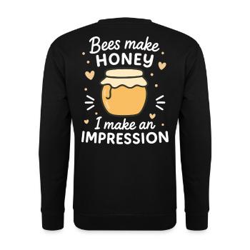 Bees Beekeeper Honey Impression Bee Whisperer - Unisex Sweatshirt - black - Back - Alina (178cm)