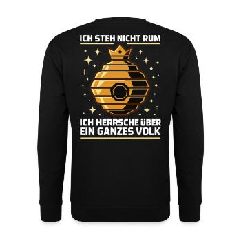 Bees Beekeeper I rule over the colony - Unisex Sweatshirt - black - Back - Alina (178cm)