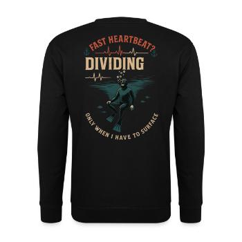 Fast Heartbeat Dividing Diving Ocean - Unisex Sweatshirt - black - Back - Alina (178cm)