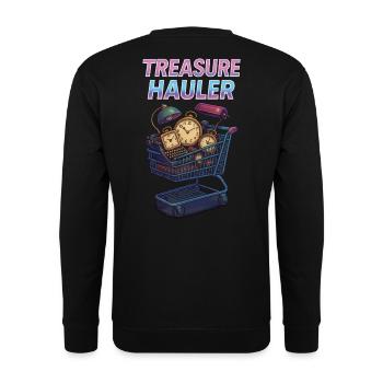 Transporteur de trésors Marché aux puces Amateurs d’antiquités - Sweat-shirt Unisexe - noir - Dos - Alina (178cm)