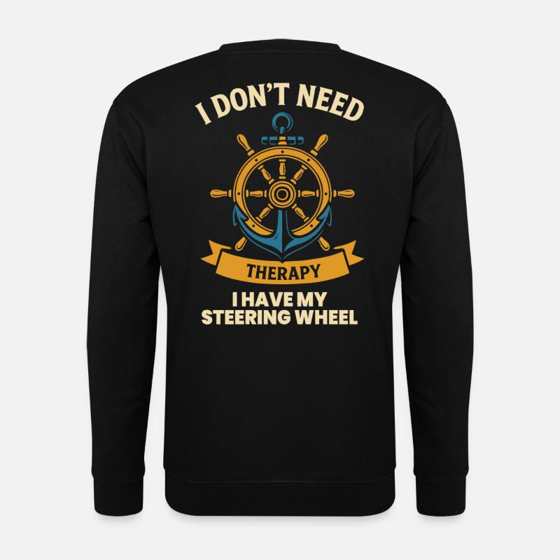 Lustiger Spruch Schiff-boot-kapitän - Unisex Pullover - Schwarz