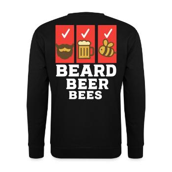 Bienen Imker Beard Beer Bees Honig Bienen - Unisex Pullover - Schwarz - Hinten - Alina (178cm)