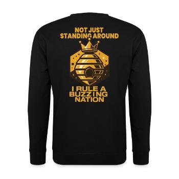 Pas seulement rester là, je dirige une nation en effervescence - Sweat-shirt Unisexe - noir - Dos - Alina (178cm)