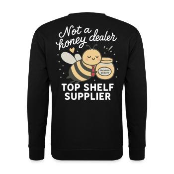Pas un revendeur de miel Fournisseur haut de gamme Miel d’abeilles - Sweat-shirt Unisexe - noir - Dos - Michal (187cm)