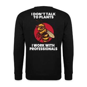 Bees Beekeeper Honey Talking to Bee - Unisex Sweatshirt - black - Back - Alina (178cm)