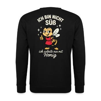abeilles apiculteur je ne suis pas sucré chérie - Sweat-shirt Unisexe - noir - Dos - Alina (178cm)