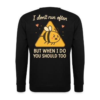 Bees Beekeeper Funny Bee Whisperer - Unisex Sweatshirt - black - Back - Alina (178cm)
