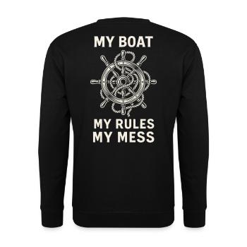 My Boat My Rules My Chaos Captain Humor - Unisex Sweatshirt - black - Back - Alina (178cm)