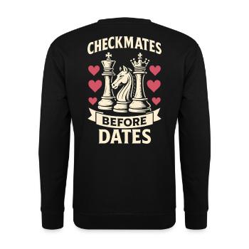 Checkmate Before Data Chess Player Fun Design - Unisex Sweatshirt - black - Back - Michal (187cm)